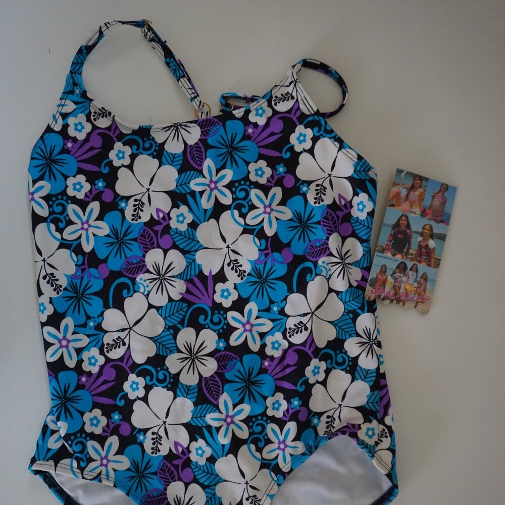 NWT Coral Reef Girls One Piece Swimsuit Size 10